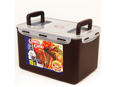 밀폐용기 15L(쵸코_투핸디형) 1개 김치통 냉장고밀폐
