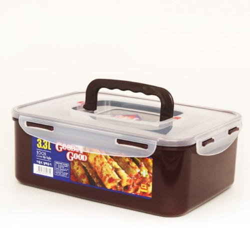 밀폐용기 3.3L(쵸코_핸디형) 1개 김치통 냉장고밀폐
