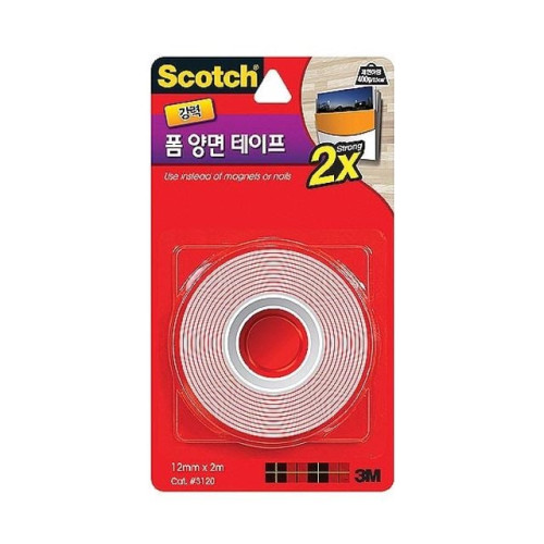 폼양면테이프 (3120_12mmX2m_강력) 양면테이프 테이프 양면테잎