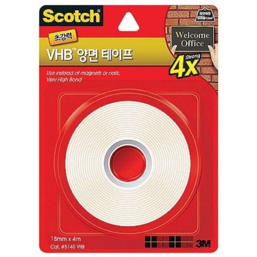 VHB 양면테이프 (5140_18mmx4m) 1개 3M 쓰리엠 스카치