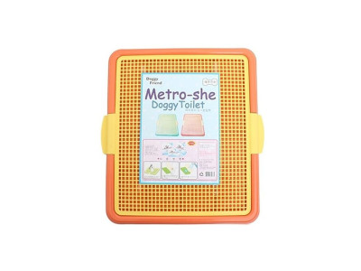 도기프렌드 메트로쉬 도기토일렛 오렌지 강아지 배변판 배변훈련 위생 배변유도