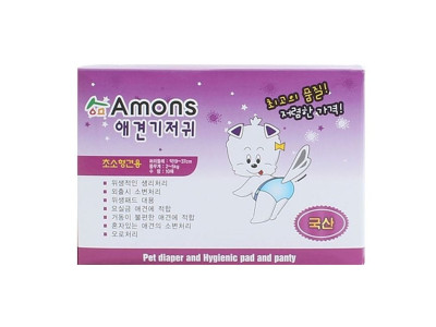 아몬스 애견기저귀 초소형 10매 강아지 애견 화장실 배변 훈련