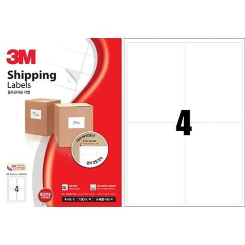 3M 일반형 물류관리용 라벨(21304_4칸_100매)