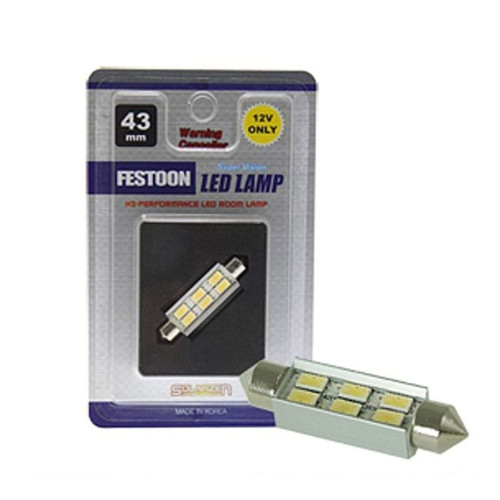 T10 5630 Power LED 43mm 6led 1P 자동차실내등 자동차램프 자동차용품 LED실내등 자동차주변기기