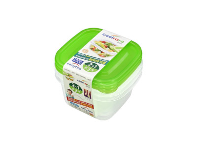 이지쿨라라 정사각 밀폐용기 3호 3P 1.0L