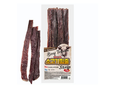 강아지 오래먹는 육포 소힘줄 스트립 70g 1P 치석