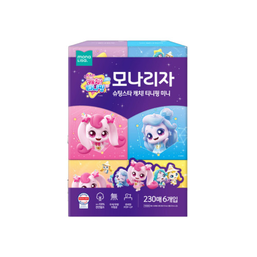 모나리자 티니핑 미니 미용 각티슈 230매 6입 x 1팩
