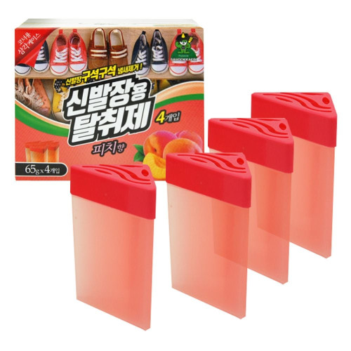 B산도깨비099 신발장구석용 탈취제 4개입 피치향
