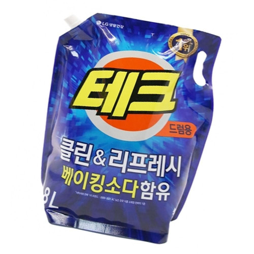 테크 액체세제 리필 드럼용 1.8L 1P 빨래 세탁 세제