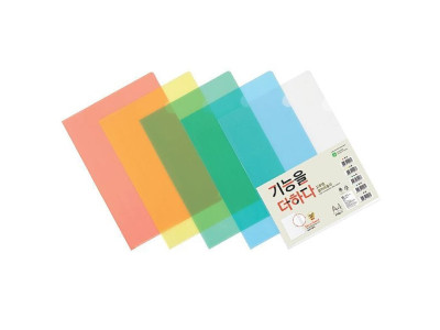 클리어 파일 투명 L자 10개입 3P A4 보관 엘자 홀더
