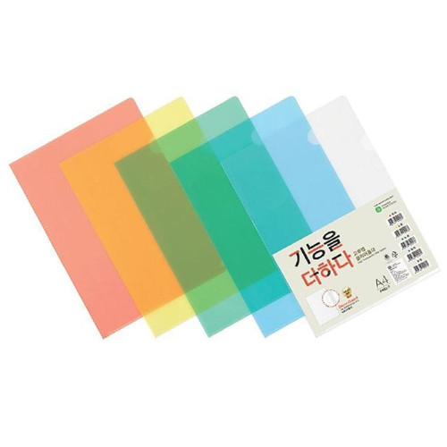 클리어 파일 투명 L자 10개입 3P A4 보관 엘자 홀더