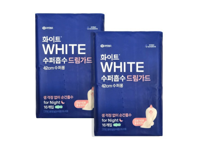 (1+1)화이트 수퍼롱 오버나이트42cm (16개입X2개)