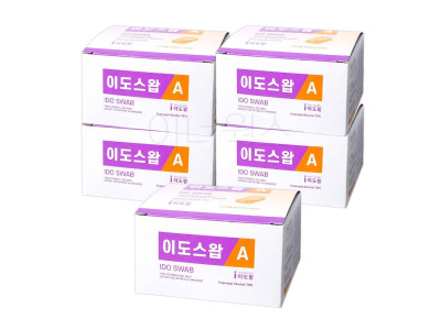 이도스왑A 100매 x 5개 소독용 이소프로필 알콜솜