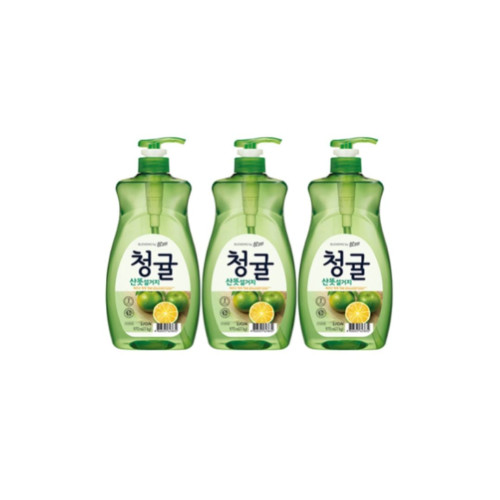 참그린 청귤 1kg 용기 3개입 라이온코리아 주방세제
