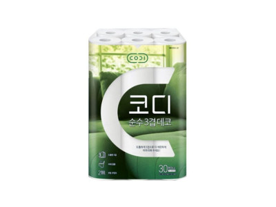 코디 순수 두루마리 화장지 3겹 30M 30롤 1팩 휴지