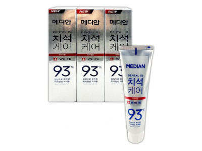 메디안 치석 화이트 치약 120g X 3개입