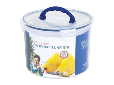 핸들원형 13호 위생 밀폐용기 3L 플라스틱통
