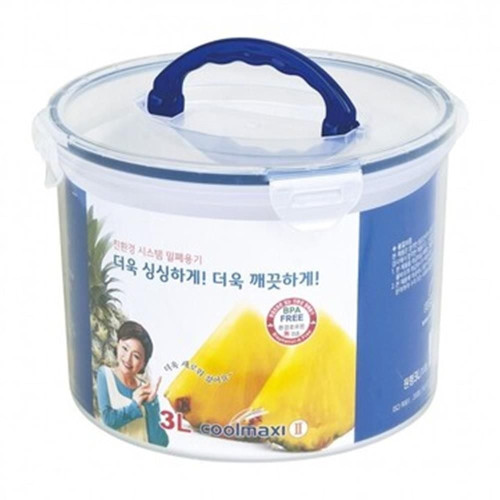 핸들원형 13호 위생 밀폐용기 3L 플라스틱통