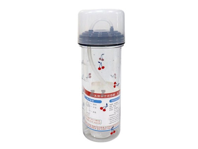 실리콘 빨대물병(체리) 650ml 운동물병 병원물병