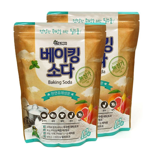 산도깨비 베이킹소다리필 1.2kg 2개 과일 야채 세척