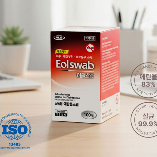 소독용솜 알콜 이올스왑 일회용 에탄올 병원 100매