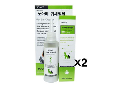 쏘아베 귀세정제 120ml X2개 강아지 캣 귀청소 귀관리