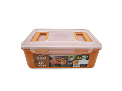 황토락 김치통 6호 소 6L 핸들 밀폐 절임 보관용기