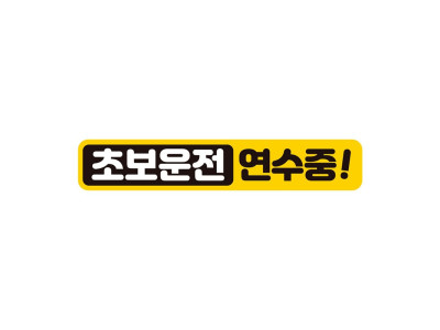 초보운전 연수중 반사 자석 자동차스티커 28x5cm