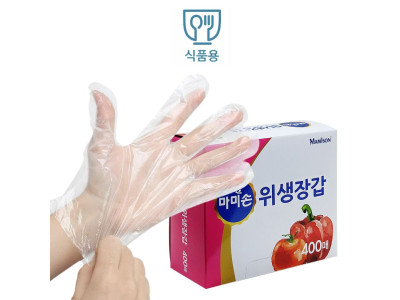 마미손 일회용 비닐 요리 식품용 위생장갑 400매