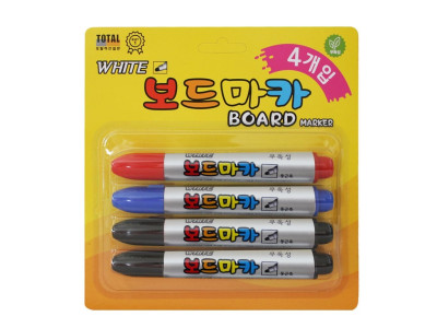 칠판 보드 마카 화이트 보드펜 마카펜 3색 4세트