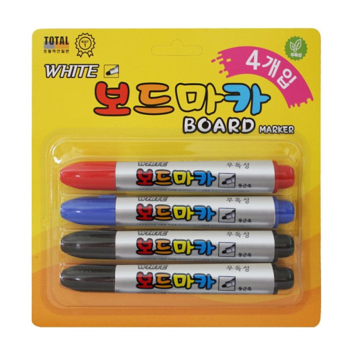 칠판 보드 마카 화이트 보드펜 마카펜 3색 4세트