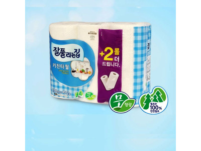 잘풀리는집 블루 130매 키친타월 4+2롤