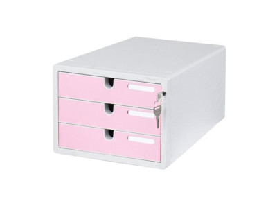 카파맥스 칼라서류함 3단 핑크 299x359x214mm