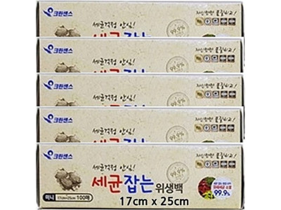 세균잡는위생비닐봉투 미니5팩 비닐봉지 일회용봉지