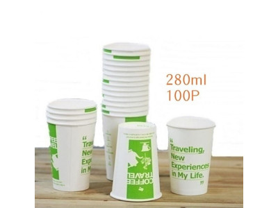 이라이프 종이컵280mL 100P 일회용컵 테이크아웃컵