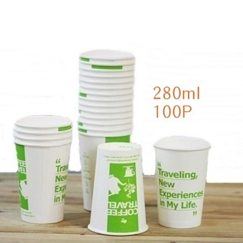 이라이프 종이컵280mL 100P 일회용컵 테이크아웃컵