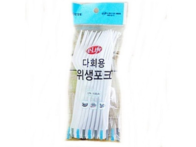 라이프다회용포크(10P) 10개 일회용포크 플라스틱포크
