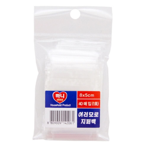 하니 여러모로 지퍼백 1호 40매입 주방소모품 약보관