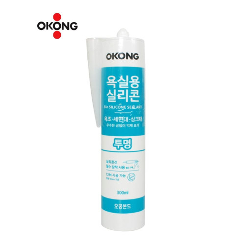 오공 욕실용 실리콘 실란트 투명 틈새충진제 창문보수