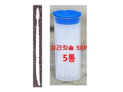 휴대용치간칫솔50P 5팩 양면이쑤시개 이쑤시게 요지