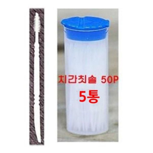 휴대용치간칫솔50P 5팩 양면이쑤시개 이쑤시게 요지