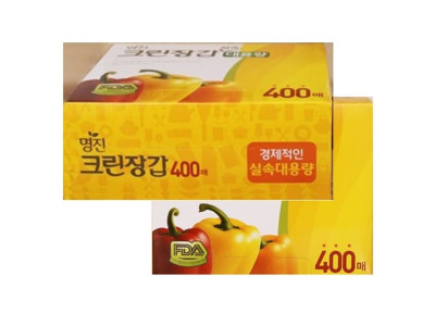 대용량크린일회용장갑 400매 비닐장갑