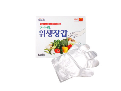 온누리 장갑 50P 위생장갑 일회용장갑 비닐장갑