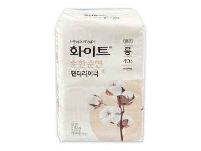 화이트 팬티라이너 순면패드 데일리 라이너 롱 40개