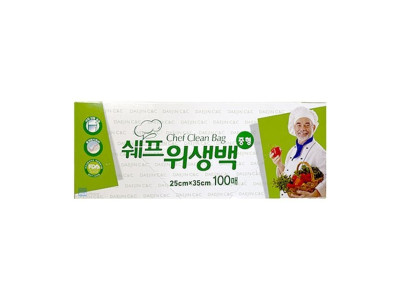주방용품 위생백 100매 주방위생용품 쉐프백 25cmX35cm