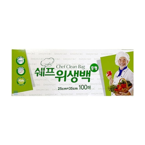 주방용품 위생백 100매 주방위생용품 쉐프백 25cmX35cm