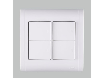 전기용품 스위치 미르 와이드 중 4구1로 121x120mm