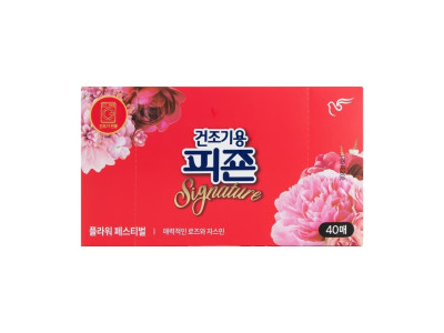 피죤 건조기용 섬유유연제 플라워 페스티벌 40매