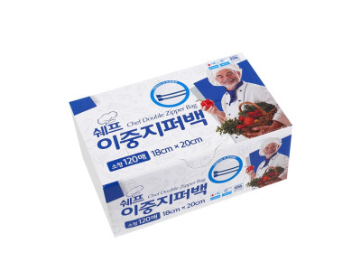 디디샵 소형 쉐프 이중 지퍼백 18x20 120매