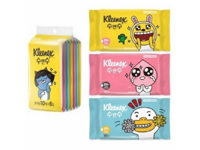 크리넥스 수앤수 카카오프렌즈 물티슈(10매X6입)